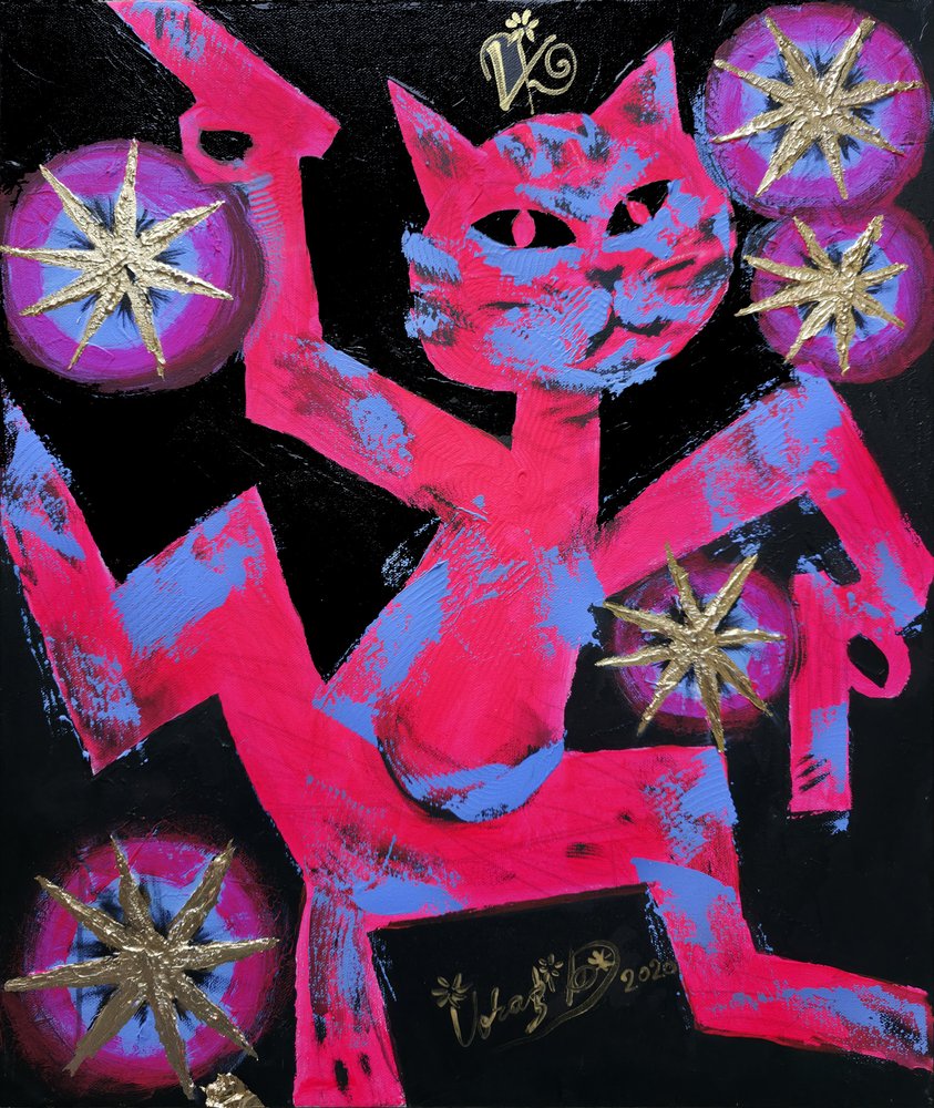 Gato Neon Vibrante de Kanat Ibragimov