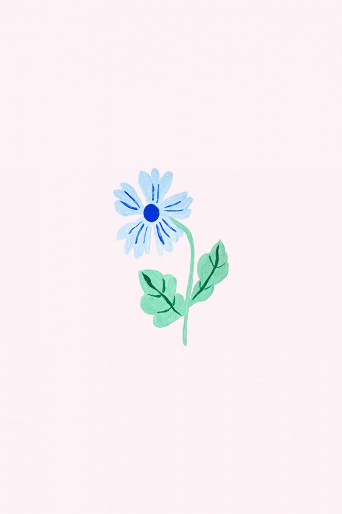 Flor azul delicada de Karen Menzenbach