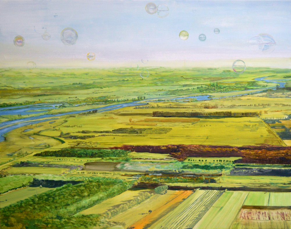 Paisagem de bolhas flutuantes de Karin Bos