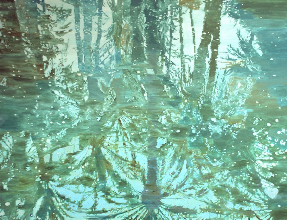 Reflexão na Floresta de Inverno de Karin Bos