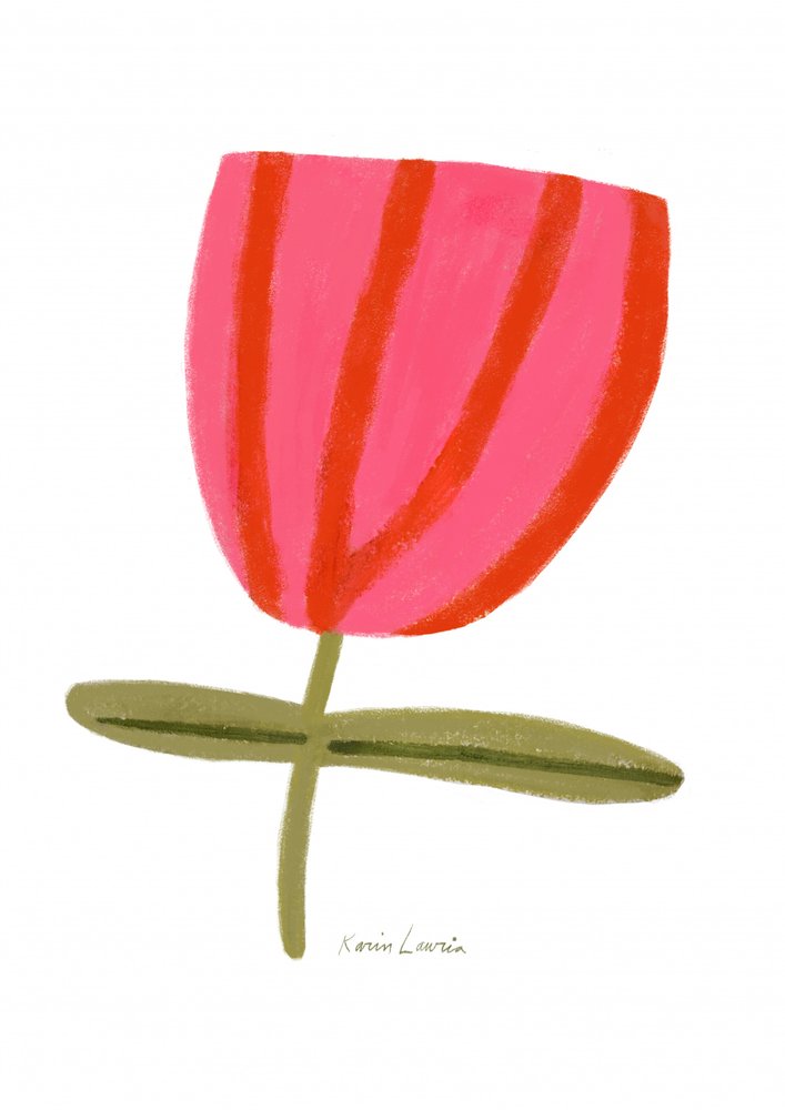 Flor Rosa Moderna de Karin Lauria