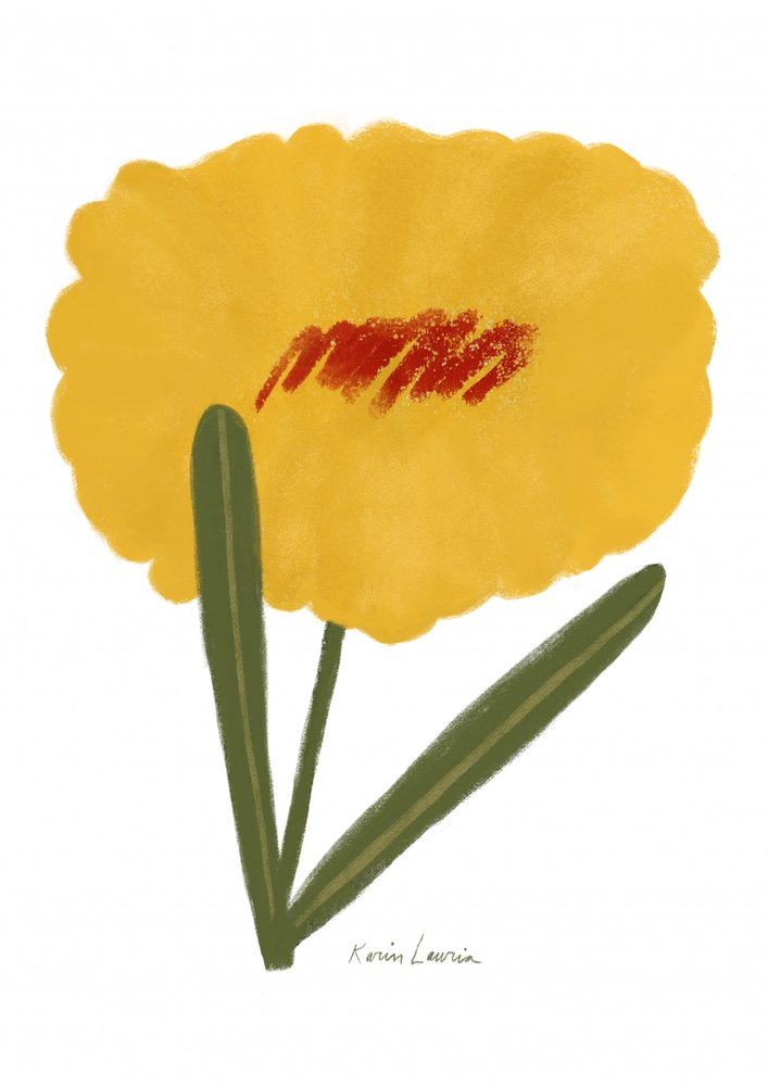 Flor Amarela Simples de Karin Lauria