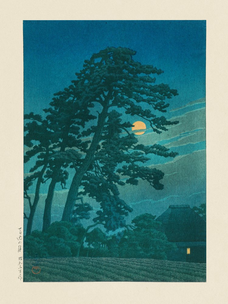 Lua em Magome de Kawase Hasui