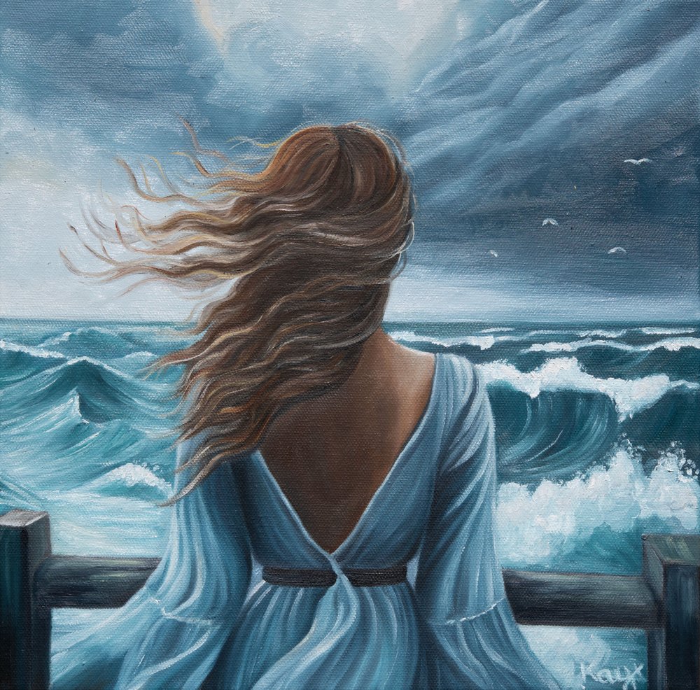 Mulher, Tempestade no Oceano de Kay Shanley