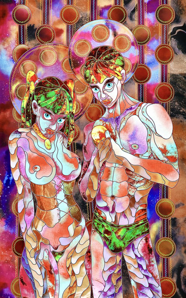 Casal do Éden Fantástico de Kostyantin Malginov