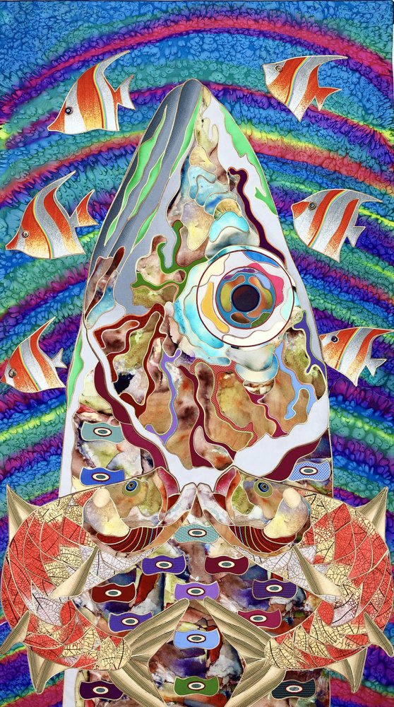 Cabeça de peixe abstrata e vibrante de Kostyantin Malginov