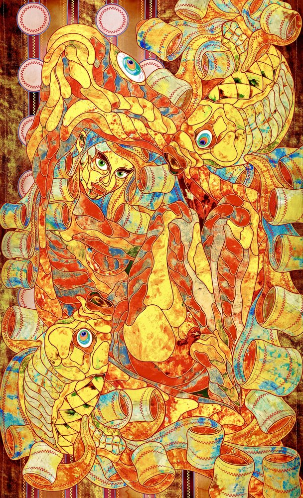 Figura em mosaico colorido de Kostyantin Malginov