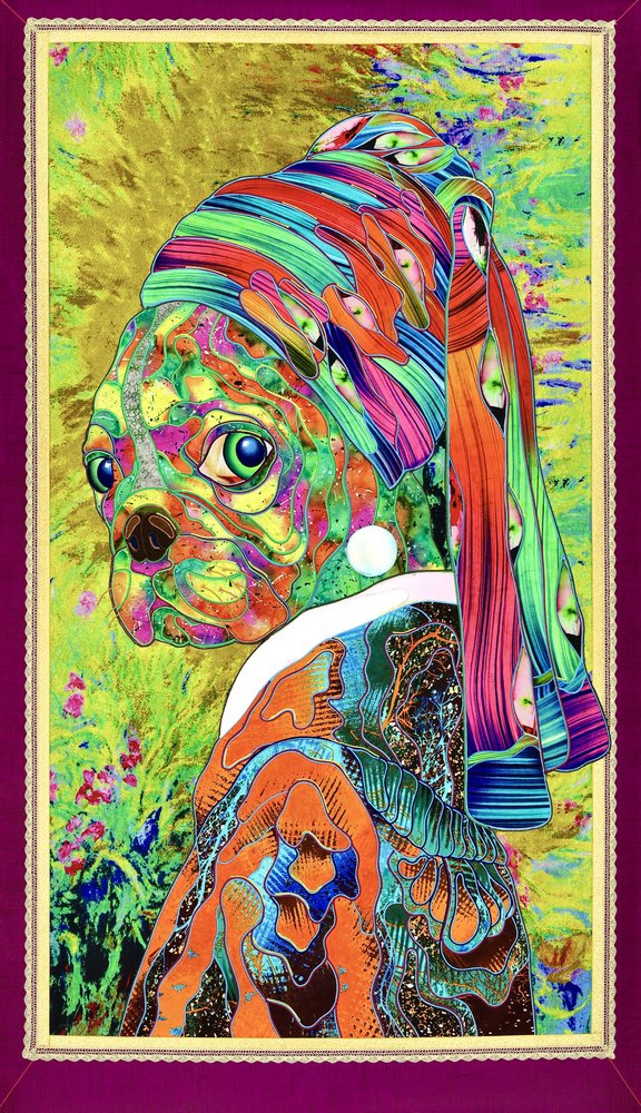 Cão com brinco de pérola extravagante de Kostyantin Malginov