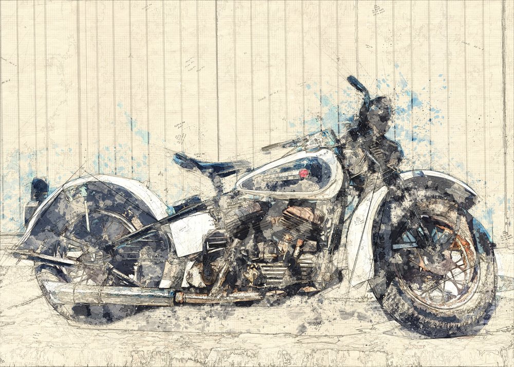 Arte de Motociclos Clássicos de Lembayung senja studio [Vintage Poster]