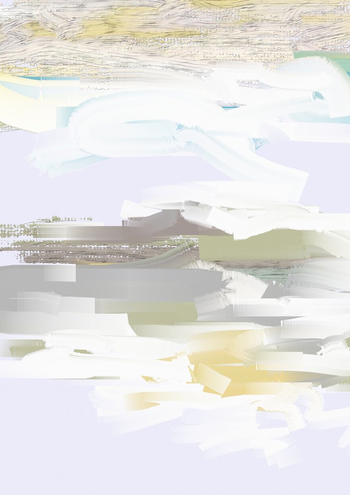 Horizonte abstrato e suave de Lembayung senja studio [Vintage Poster]