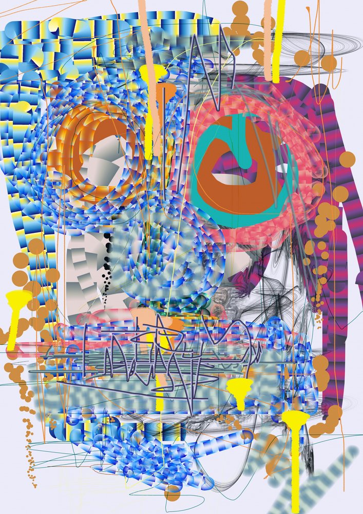 Geometria abstrata vibrante de Lembayung senja studio [Vintage Poster]