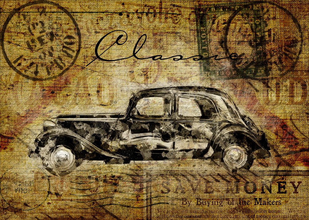 cartão postal antigo de Lembayung senja studio [Vintage Poster]
