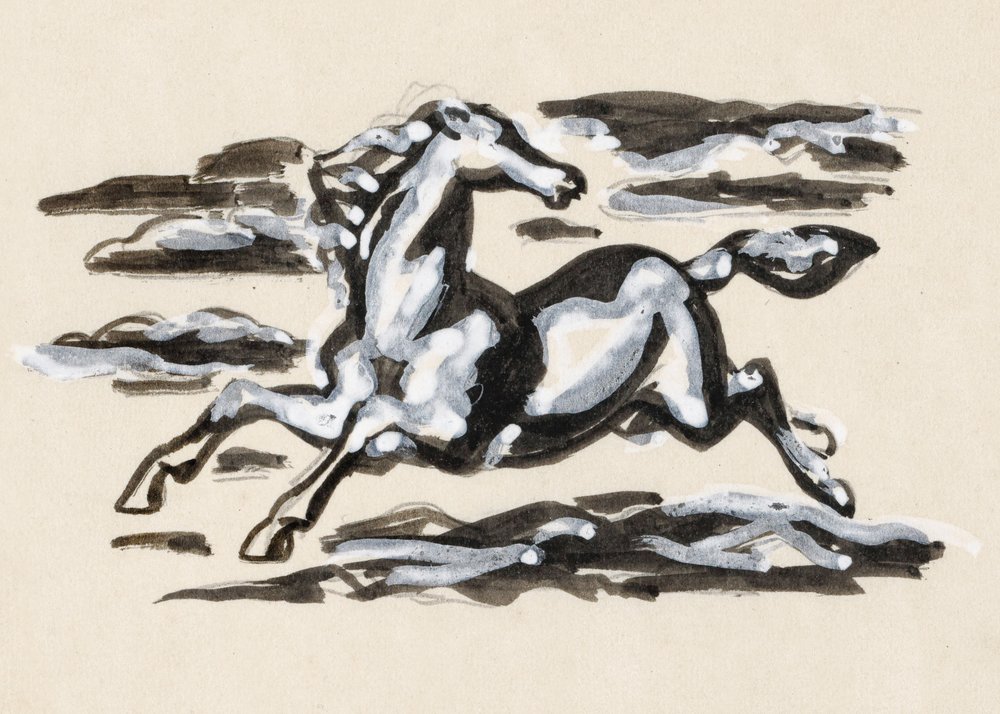 Cavalo a galope de Leo Gestel