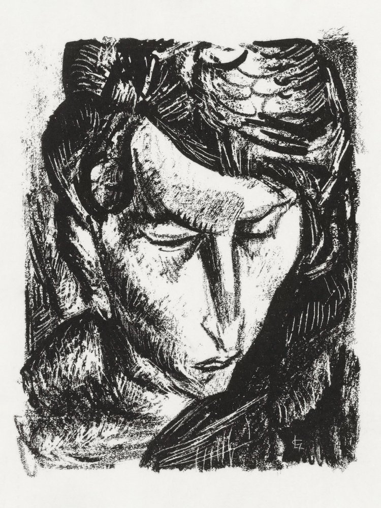 Retrato de uma Mulher Desconhecida (c. 1891–1941) de Leo Gestel