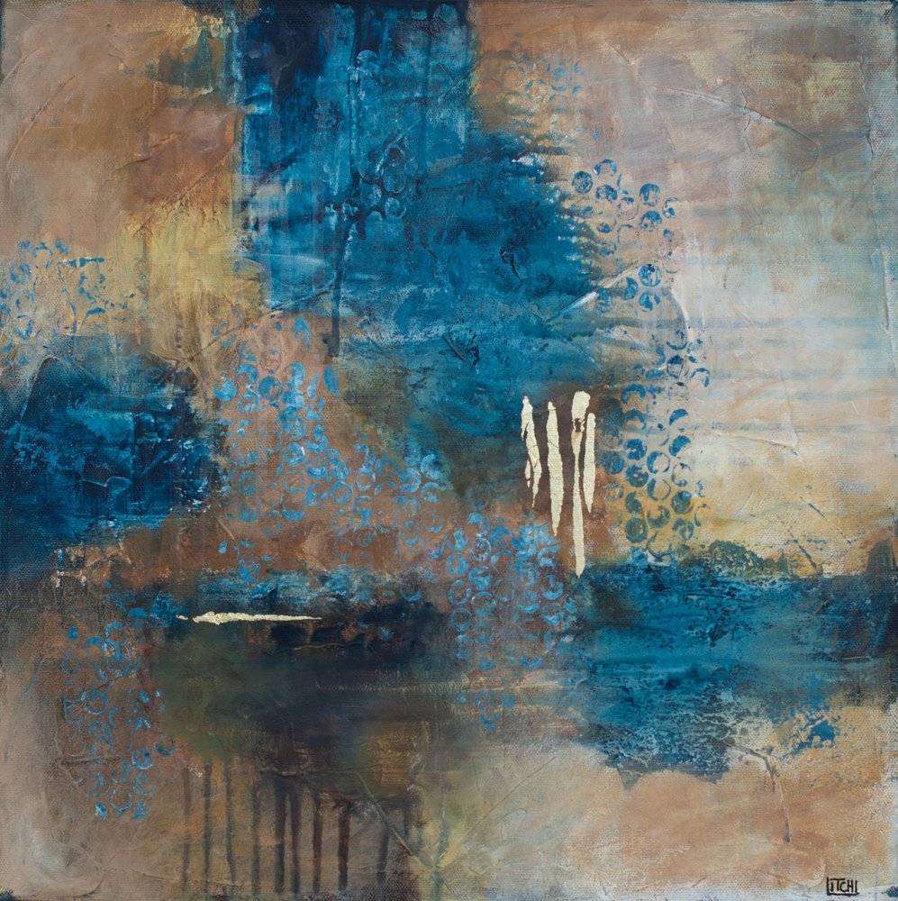 Texturas abstratas em azul profundo de Lillian Christiansson