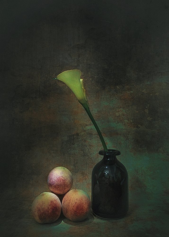 Natureza morta com lírios-calla melancólicos de Liu Xing