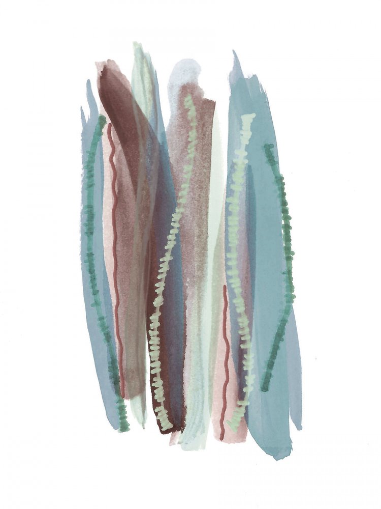Traços abstratos com tons terrosos de Lori Ann Folz