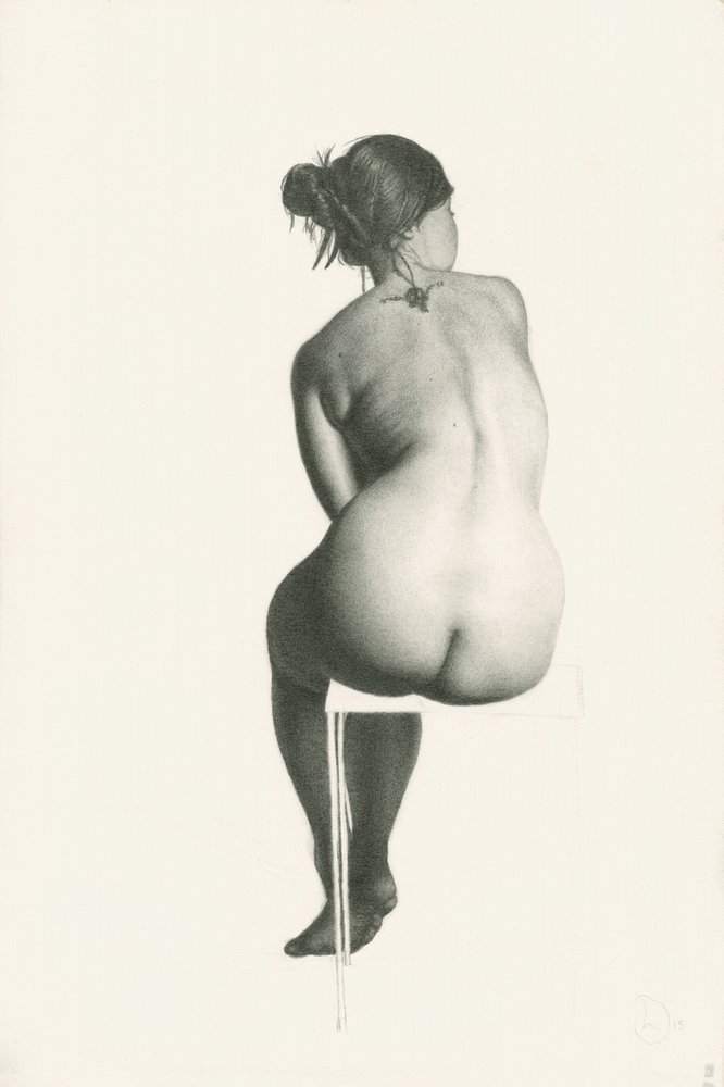 Nu sentado elegante de Lourens Joubert
