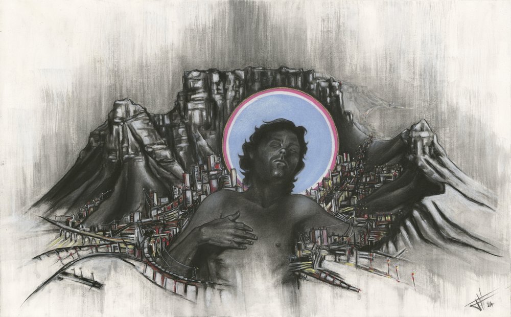 Jesus sobre a Cidade do Cabo de Lourens Joubert