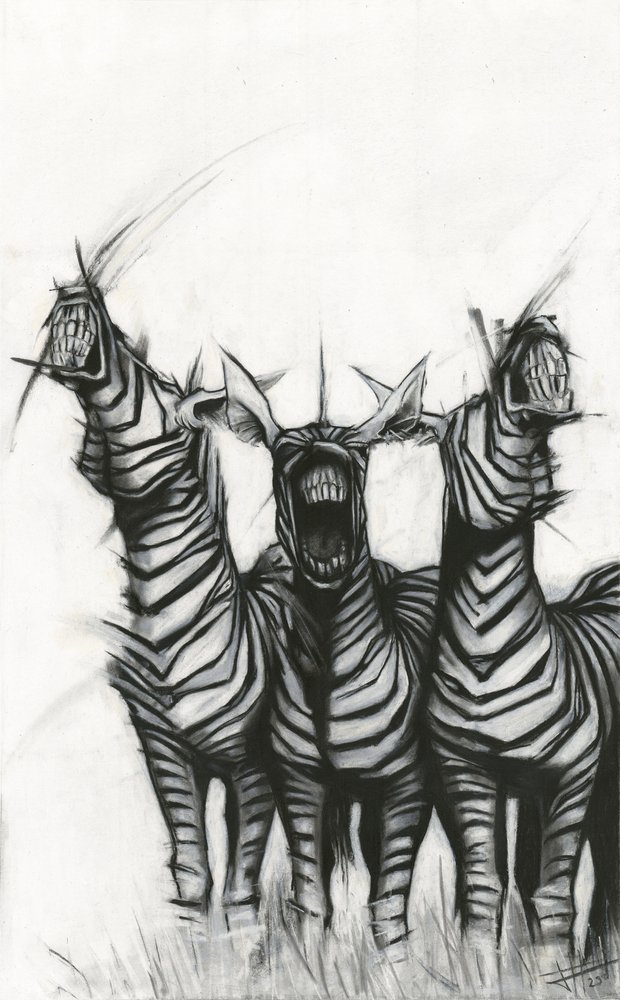Monstros-zebra gritantes de Lourens Joubert
