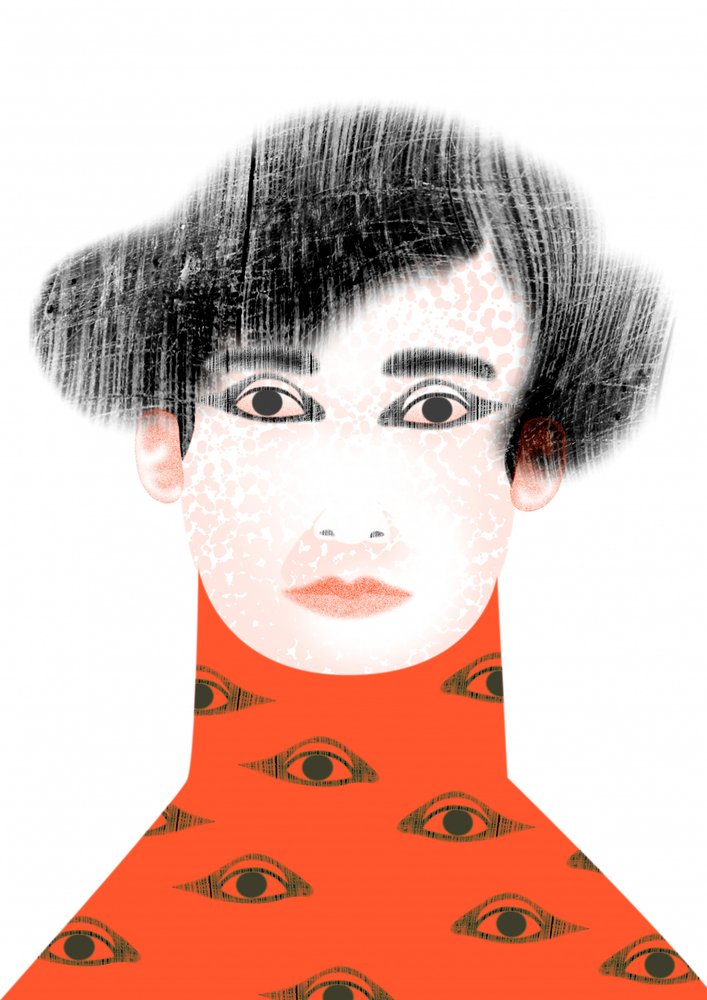 Mulher surreal com olhos de Luca di Napoli