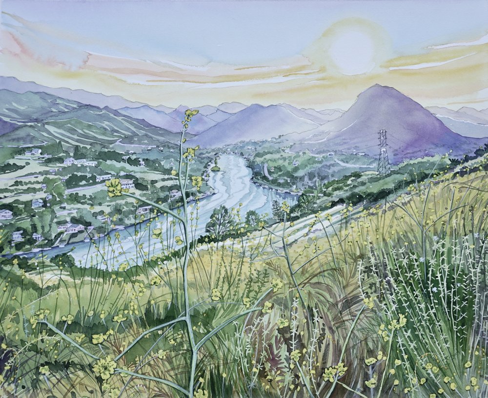 Nascer do sol no vale do rio de Luisa Millicent