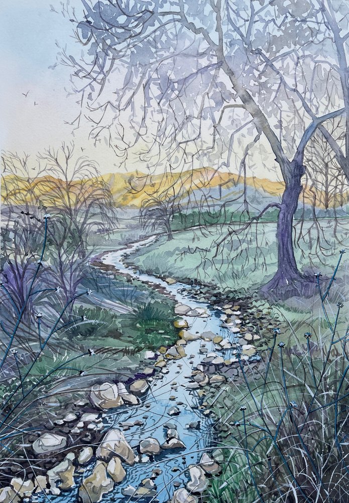 Raios de sol sobre o rio sinuoso de Luisa Millicent
