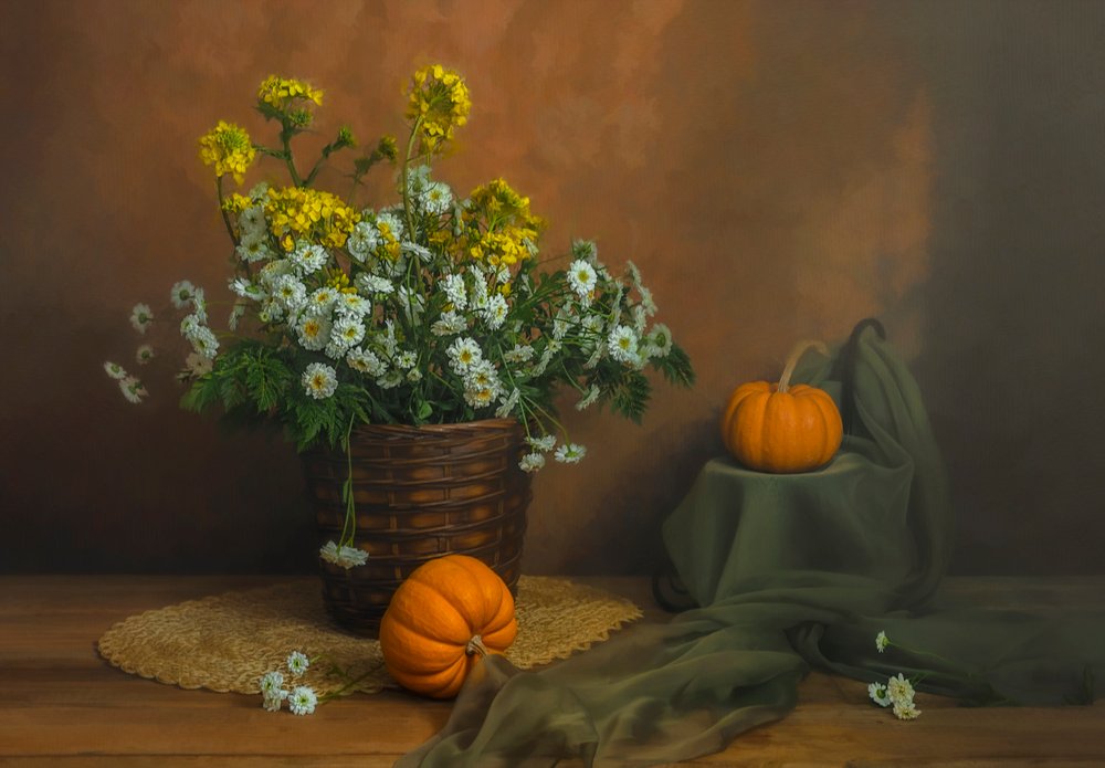 Flores de outono e abóboras de Lydia Jacobs