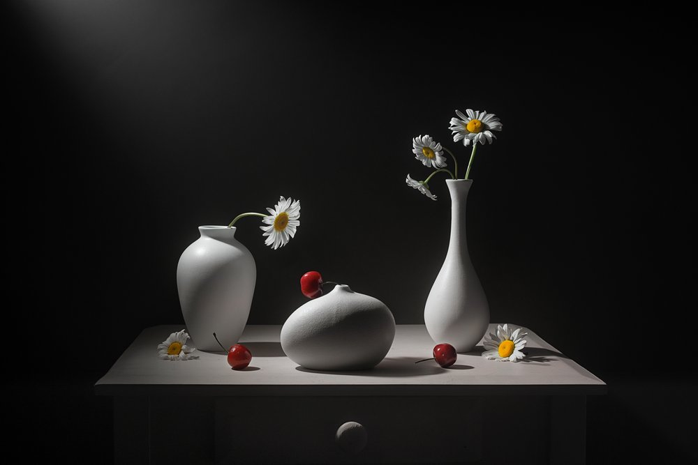Margaridas, Vasos e Cerejas de Lydia Jacobs