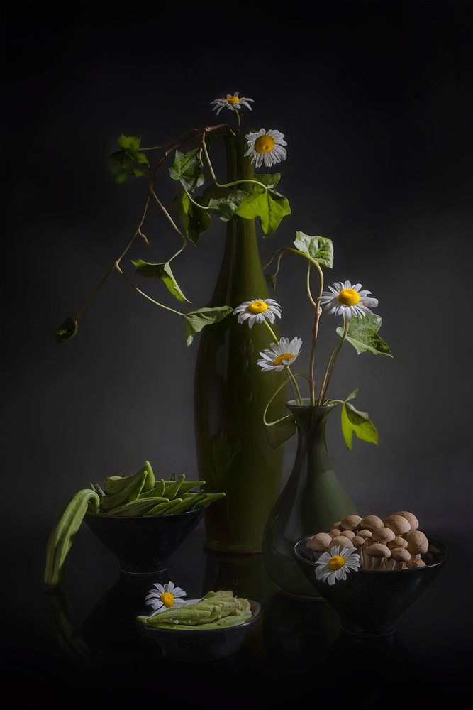 Margaridas e produtos frescos de Lydia Jacobs