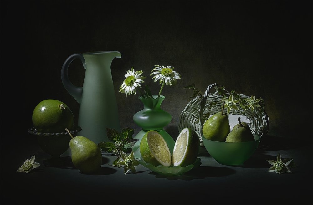 Natureza morta verde elegante de Lydia Jacobs