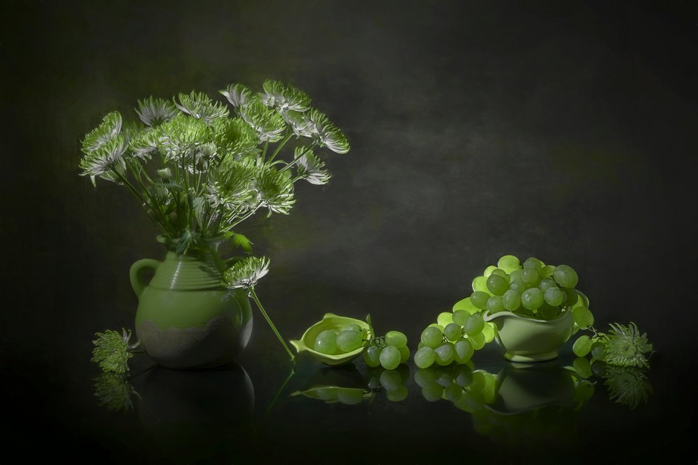 Natureza morta verde elegante de Lydia Jacobs