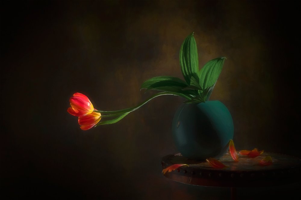 Natureza morta com tulipas graciosas de Lydia Jacobs