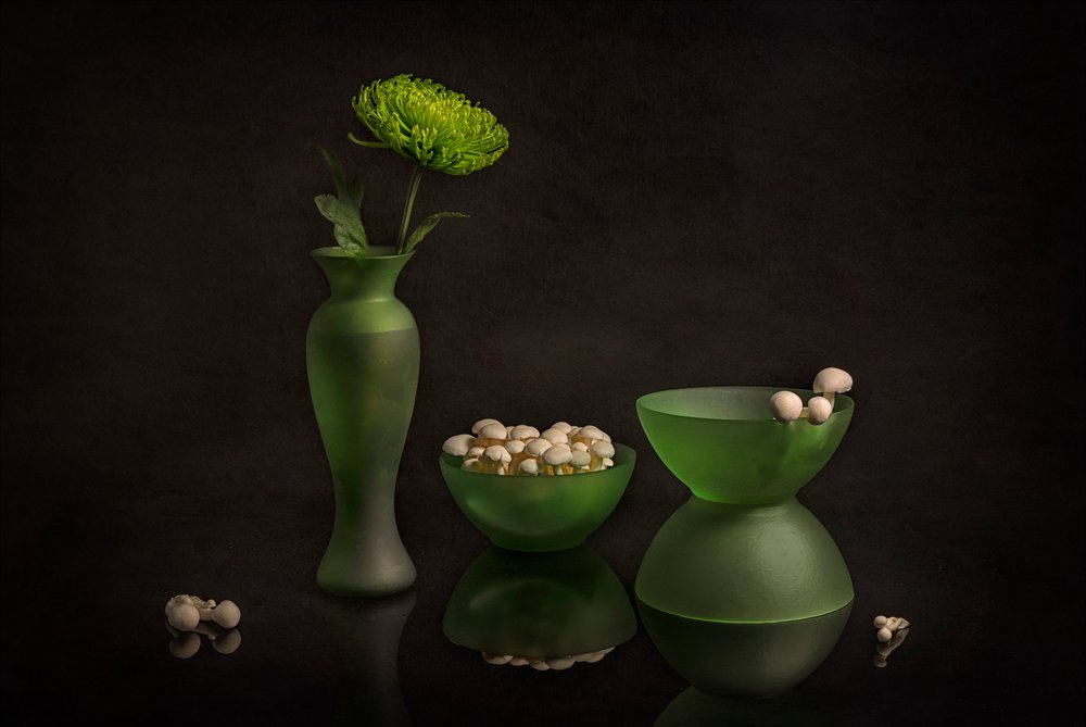 Flor Verde e Vidro de Lydia Jacobs