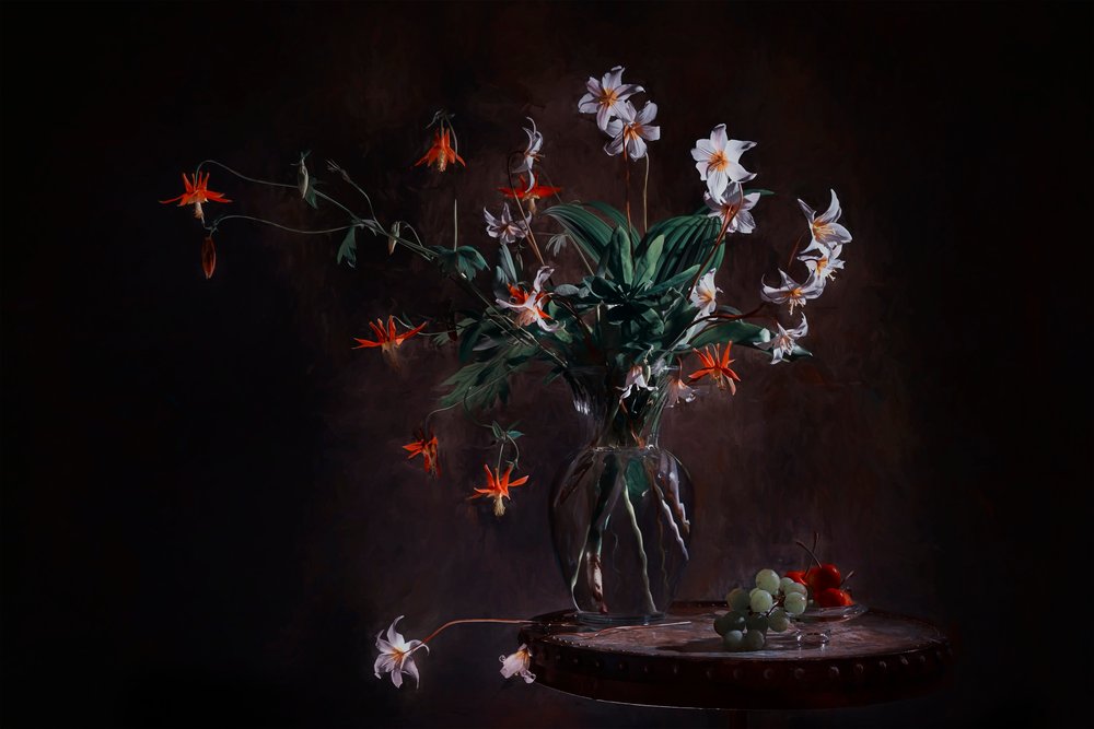 Natureza morta floral melancólica de Lydia Jacobs