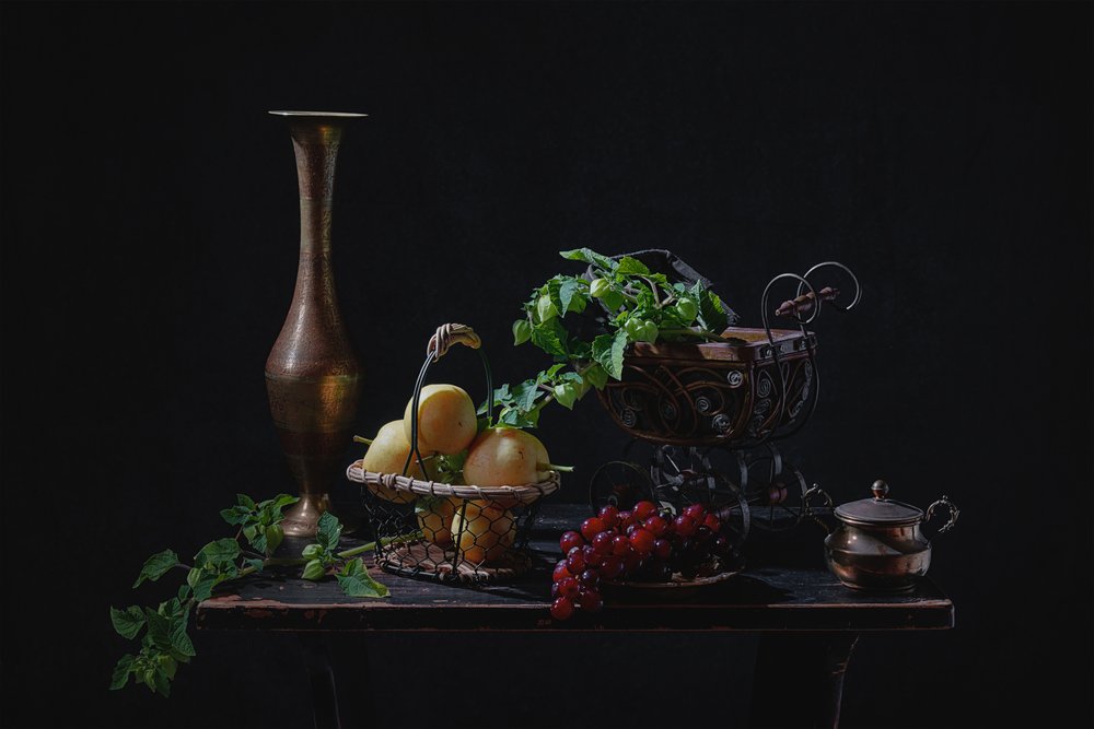 Natureza morta com frutas melancólicas de Lydia Jacobs