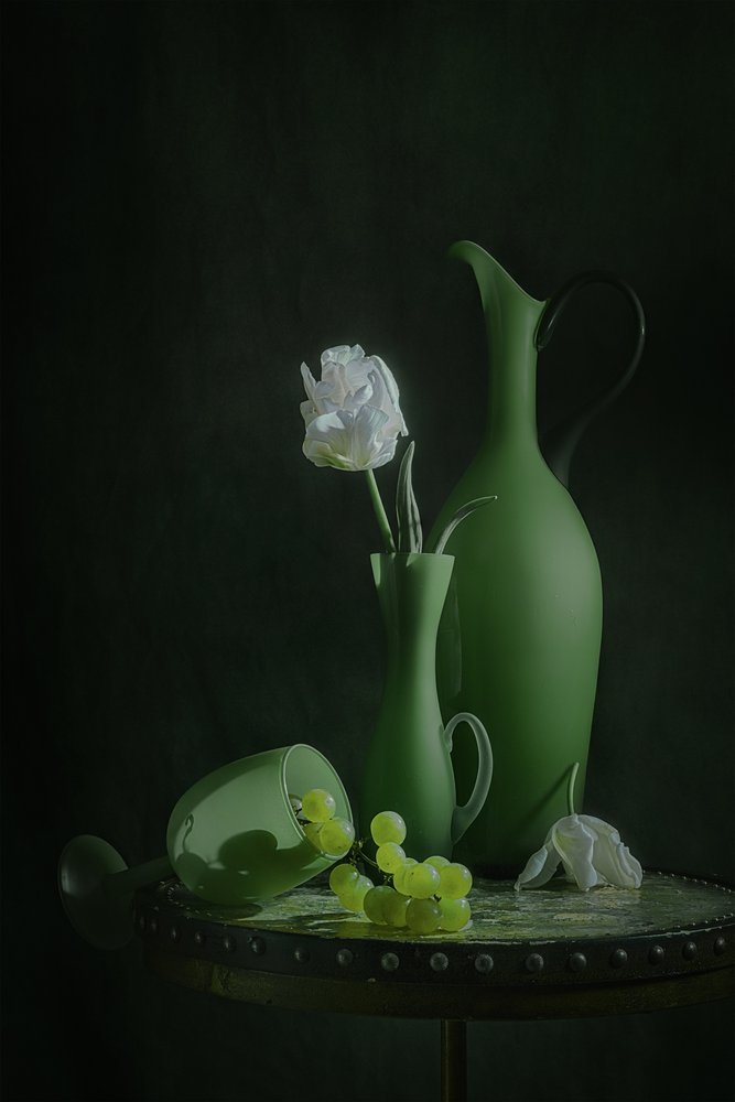 Natureza-morta «Moody Green» de Lydia Jacobs