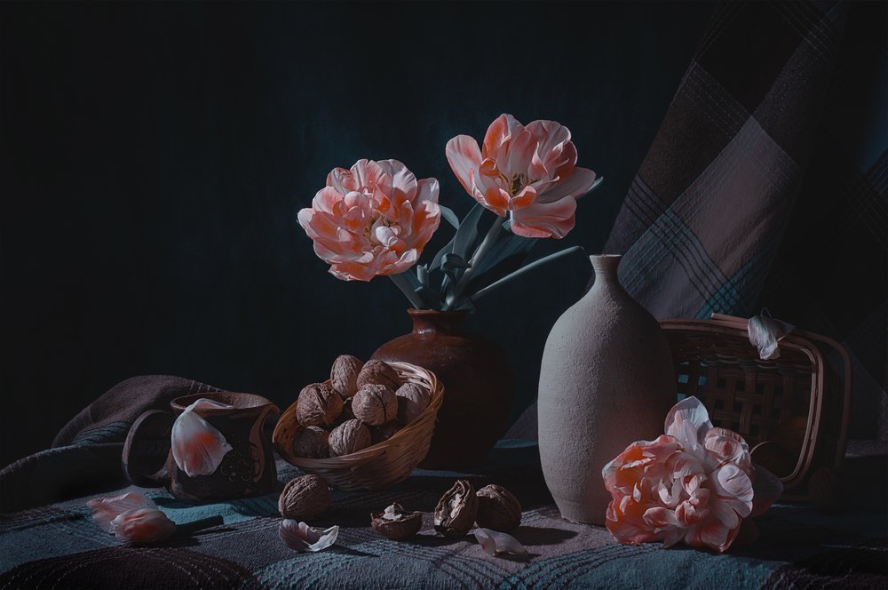 Natureza morta de tulipas da Moody de Lydia Jacobs