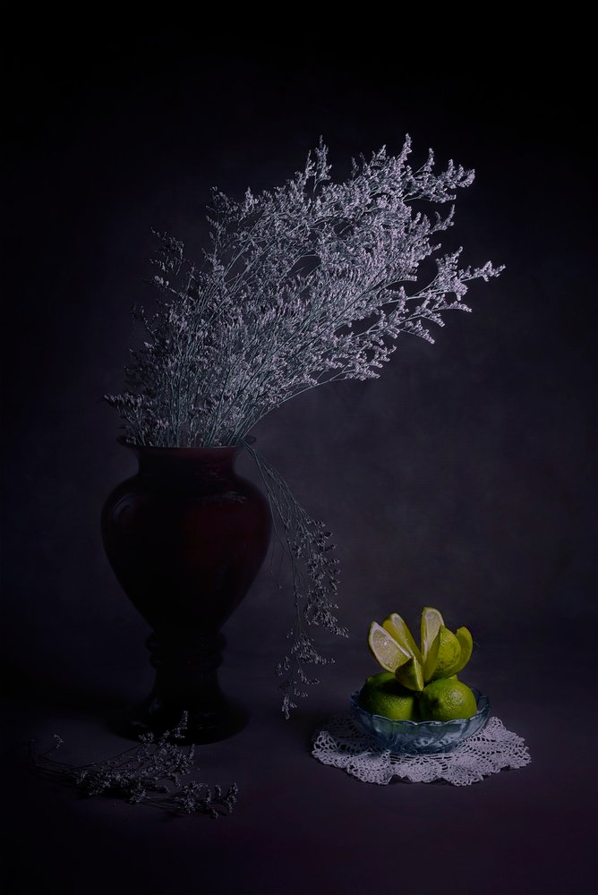 Vaso «Moody» com limas de Lydia Jacobs