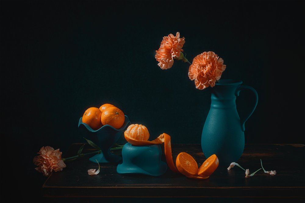 Natureza morta com laranjas vibrantes de Lydia Jacobs