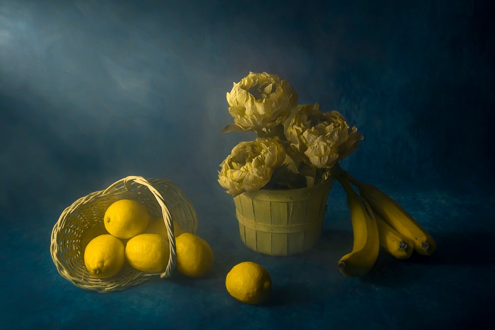 Flores amarelas e limões de Lydia Jacobs