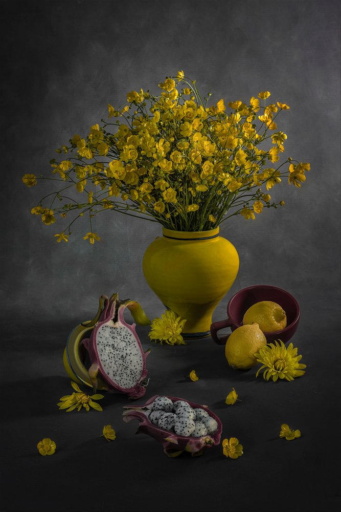 Floral e frutado amarelo de Lydia Jacobs