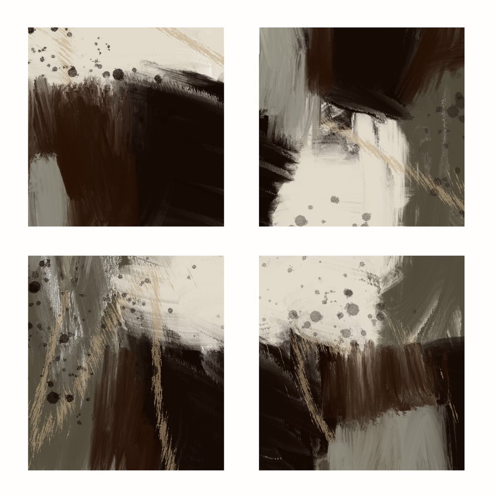 Tons escuros de terra – Abstrato de MANSI SAXENA