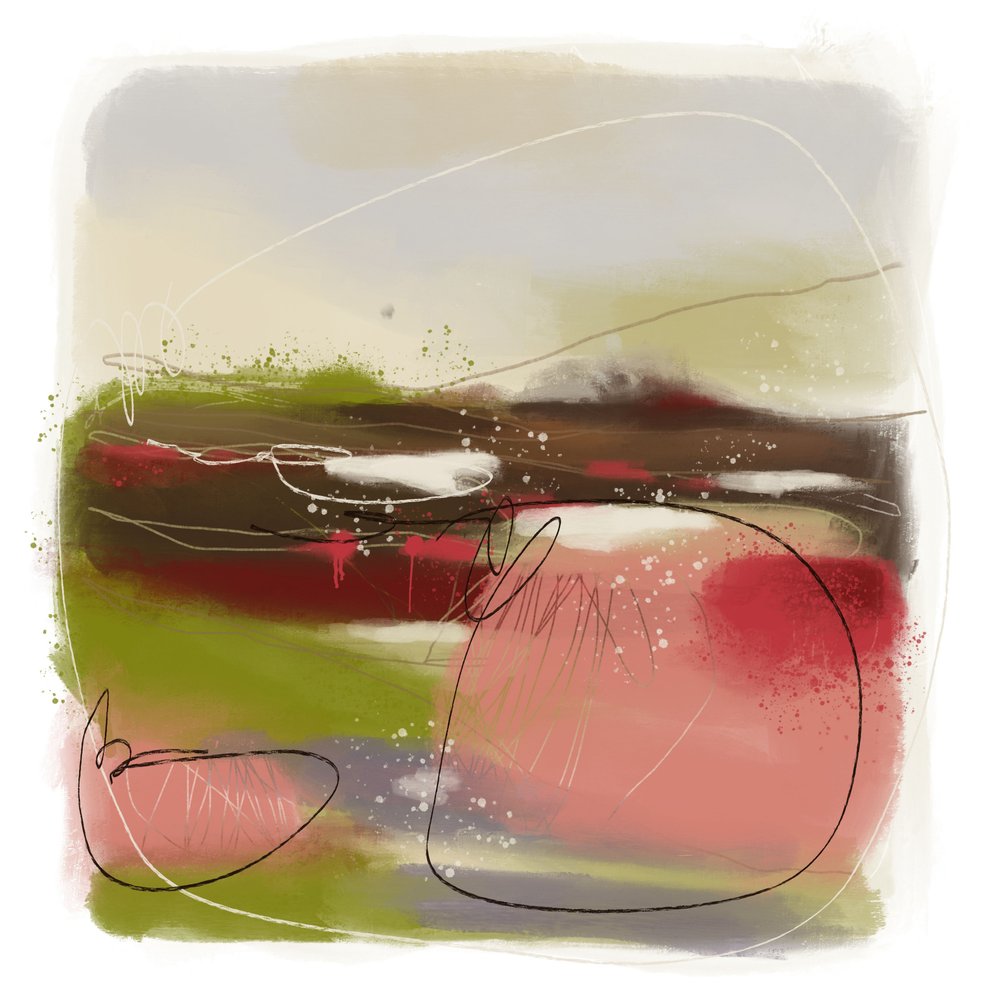 Paisagem abstrata vibrante de MANSI SAXENA