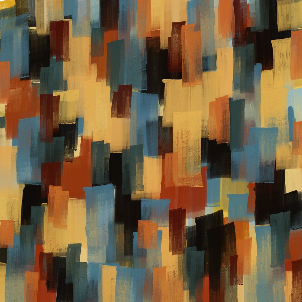 Paisagem urbana abstrata e vibrante de MANSI SAXENA