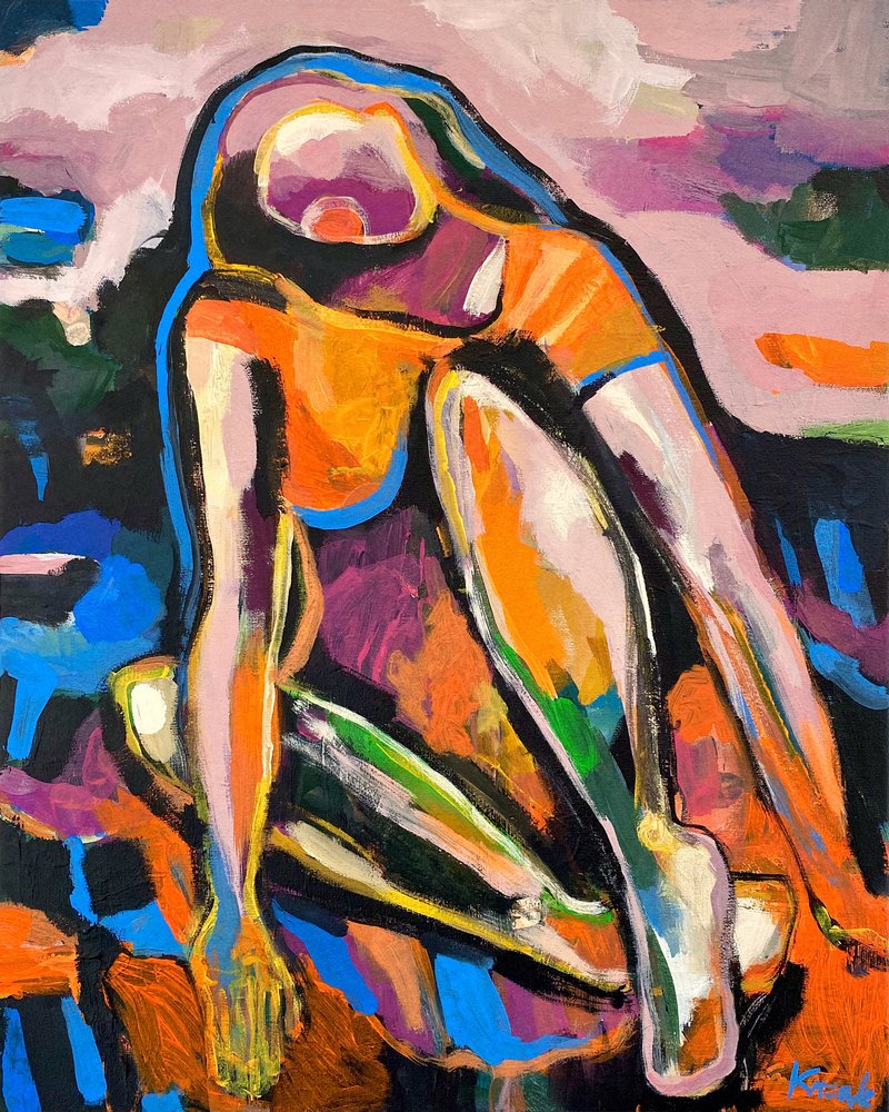 Mulher abstrata colorida de Magdalena  Krzak