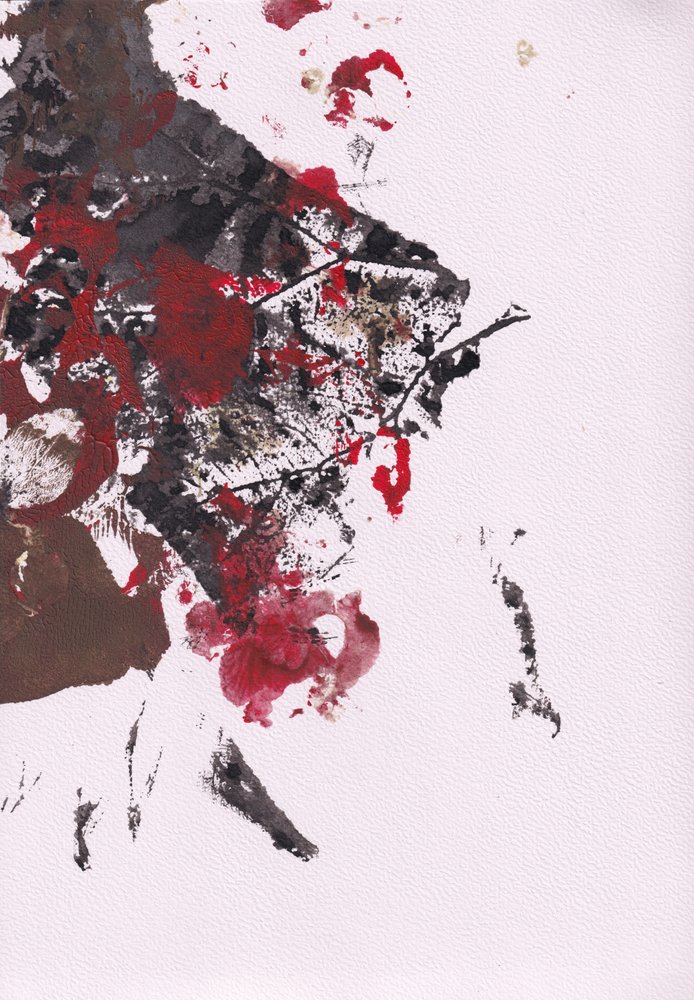 Salpico de tinta vermelha abstrato de Maira Ribena