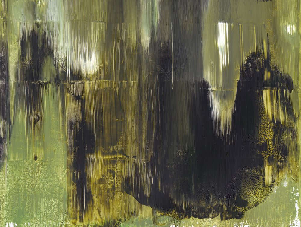 Fluxo abstrato verde-escuro de Maira Ribena