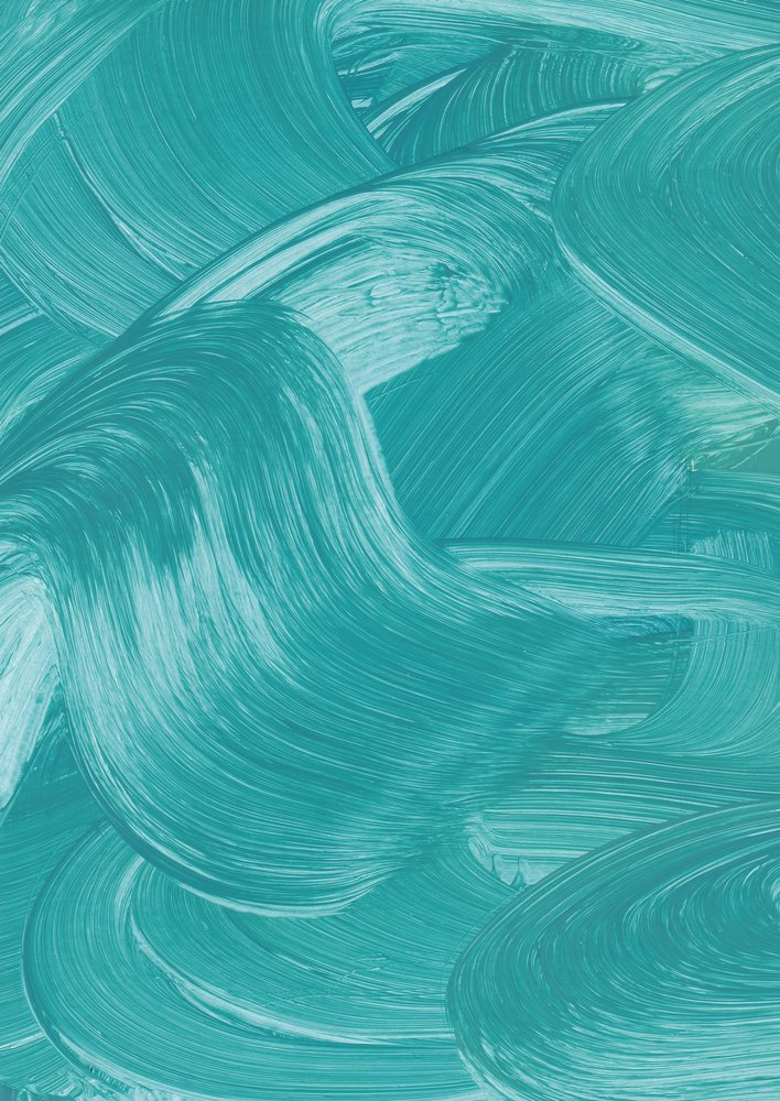Pinceladas fluidas em azul-petróleo de Maira Ribena