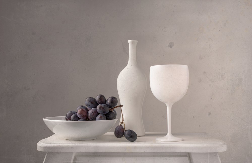 Uvas e Vinho Minimalistas de Margareth Perfoncio